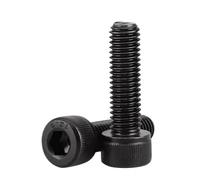 2-50PCS 12.9 Grado M6 M8 M10 Tornillos Hexagonales De Dientes Rosca Completa Cabeza Hueca Hexagonal Acero Al Carbono(M8x60mm 10pcs)