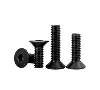2/50pcs M2 M2.5 M3 M4 M5 M6 M8 M10 Black 304 Stainless Steel Hexagon Hex Socket Flat Countersunk Head Bolt Screw DIN7991(50mm,10pcs M4)