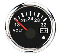 2 "52mm Auto Boost Gaost Bar PSI Agua Temp Óleo TEMP TEMP OIL PRENSA PRENSA COMBUSTIBLE MEGURO DE COMBUSTIBLE VOLTAJE VOLTOTETER TACTÓMETRO 12V HORA METER(Volt 18-32 bs)