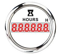 2 "52mm Auto Boost Gaost Bar PSI Agua Temp Óleo TEMP TEMP OIL PRENSA PRENSA COMBUSTIBLE MEGURO DE COMBUSTIBLE VOLTAJE VOLTOTETER TACTÓMETRO 12V HORA METER(Hourmeter WS)