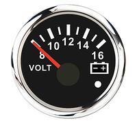 2 "52mm Auto Boost Gaost Bar PSI Agua Temp Óleo TEMP TEMP OIL PRENSA PRENSA COMBUSTIBLE MEGURO DE COMBUSTIBLE VOLTAJE VOLTOTETER TACTÓMETRO 12V HORA METER(Volt 8-16 bs)