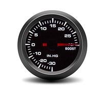2 "52mm Auto Car Turbo Boost Gauge -30~30 PSI Meter Luz de fondo negro Para laboratorio