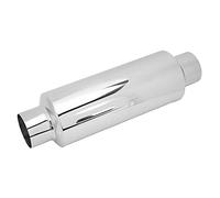 2.5in de acero inoxidable silenciador, reduce la contrapresión, resonante para tonos mejorados, universal para tubos de escape de 2.5in