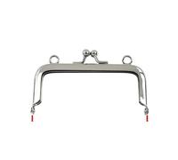 2/5Pcs 10/15/19cm Metal Square Handle Bag Charm Purse Frame Women Bags Kiss Clasp Wallet Replace Lock Accessories For Handbags(Silver-10cm,2Pc)