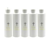 2/5pcs Botellas de Agua Santa 250ml Cruz Religiosa Pascua Contenedor de Botella de Plástico para el Hogar Fiesta Cocina Decoración Regalo Botella de Agua Santa Católico