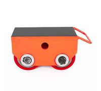 2.5T - Ruedas blindadas de acero para cargas pesadas, ruedas de transporte para máquinas, muebles y electrodomésticos (rojo)