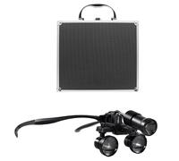 2.5X/3.5X Aumento Gafas Lupas Dentales, Gafas Lupas Dentales con Luz, Amplio Campo de Visión para Trabajo Dental, Quirúrgico y de Precisión(Black,2.5X)