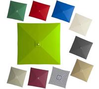 2.5x2.5m 3x3m Toldo De Recambio Para Sombrilla Cuadrada, 8 Varillas Tela De Recambio para Parasol Patio Piscina Jardín Mercado(Grass Green,2.5x2.5m/8x8ft)