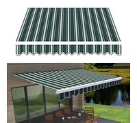 2.5x2m Jardín Cubierta Superior de Tela de Reemplazo de Toldo Exterior Refugio de Sombra Cubierta Superior de Dosel Impermeable Poliéster Resistente A Los Rayos Uv (Size:1.5x1m,Color:rayas verdes)
