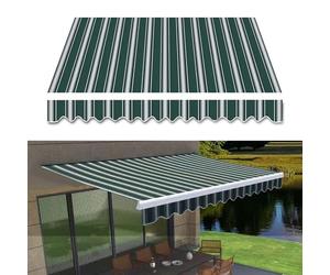 2.5x2m Jardín Cubierta Superior de Tela de Reemplazo de Toldo Exterior Refugio de Sombra Cubierta Superior de Dosel Impermeable Poliéster Resistente A Los Rayos Uv (Size:2.5x2m,Color:rayas verdes)