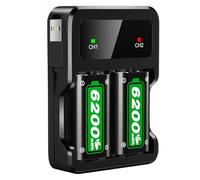 2 * 6200mWh Batería para Xbox One X|S/Xbox Series X/Xbox Series S, batería Recargable de 28 Horas de reproducción para Xbox One/Xbox Series X/S/Xbox One X/S