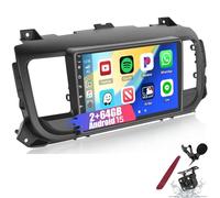 [2 64 GB] Estéreo Android 15 para Peugeot Expert 2016-2020, Citroën Jumpy 3, Toyota Proace - Pantalla táctil 2K de 9", CarPlay inalámbrico, navegación GPS, WiFi, Bluetooth, FM RDS
