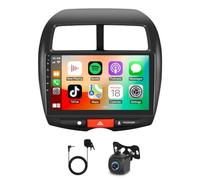 2+64G 2 DIN Android 15 Autoradio Navi para Mitsubishi ASX 2010 - 2017, 10 pulgadas pantalla táctil reproductor de coche radio GPS navegación cabeza unidad con Carplay Android Auto WiFi Bluetooth