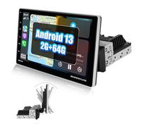 【2+64G Android 13】 SIXWIN 1 DIN Radio Coche Compatible Wireless CarPlay y Wired Android Auto,9 Pulgadas HD Pantalla táctil Reproductor con WiFi/GPS/Bluetooth/FM/USB/AUX/TF/Mirror Link