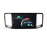 【2+64G】 Android 16 Autoradio con Navi para VW Sharan 2012-2018 | CarPlay/Android Auto/GPS/Bluetooth 5.0/Control del Volante/USB/WiFi/MirrorLink+Camera, IPS 9" Pulgadas