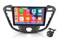 [2+64G] Android Autoradio para Ford Transit Custom Tourneo 2013-2021 con Inalámbrico Carplay & Android Auto - Radio con Pantalla Táctil de 9 Pulgadas con WiFi, GPS, DSP + Cámara de Seguridad