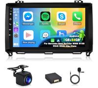 [2+64G] Android Radio de Coche para Mercedes Benz Classe A/B/V Clase Vito Viano Sprinter 2500 3000 W169 B200 W639 con Carplay & Android Auto - Radio con Pantalla de 9’’ con WiFi, DSP/EQ, FM/RDS, GPS