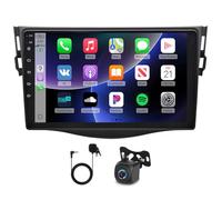 2+64G Autoradio para Toyota RAV4 2007 2008 2009 2010 2011 2012 con Wireless Carplay Android Auto, 9 Inch Touchscreen Radio GPS Sat Nav Head Unit Bluetooth FM/RDS Backup Camera WiFi SWC
