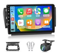 2+64G Autorradio Android para Peugeot 208/2008 2012-2018, Pantalla Radio Coche 10 Pulgadas, Carplay Inalámbrico y Android Auto, Audio DSP + Cámara Trasera AHD, Compatibilidad OEM