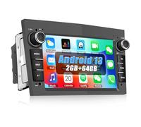 [2+64G] CAMECHO Android 13 Radio de Coche para Opel Corsa d Astra h Zafira b Meriva Vivaro,7 Pulgadas HD Pantalla Táctil con Control del Volante/GPS/WiFi/Bluetooth/USB/Navi/FM/RDS/Mirror Link-Gris