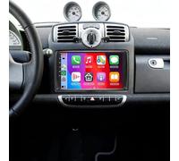 2+64G Doble Din Radio del coche para Mercedes Smart Fortwo 2005-2010 con Wireless Carplay Android Auto, 9"Touchscreen Radio del coche DAB+GPS NAVI Head Unit Bluetooth WiFi AHD Backup CameraFM/RDS SWC