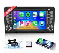 【2+64G】 Hodozzy Carplay Radio Coche para Audi A3 8P S3 RS3 Sportback 2003-2012, Autorrdio Bluetooth de 7 Pulgadas con Android Auto/WiFi/GPS/RDS/FM/USB+cámara de Marcha atrás