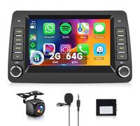 【2+64G】 Hodozzy Carplay Radio Coche para Fiat Panda 2002-2012, Autorradio Bluetooth de 7 Pulgadas con Android Auto/WiFi/GPS/RDS/FM/USB+Cámara de Visión Trasera