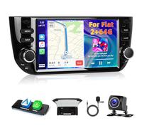 2+64G Motorsi Radio de Coche para F-iat Punto 10-16/Linea 12-15 con Inalámbrica Carplay Android Auto Bluetooth, Reproductor Multimedia Android con GPS/WiFi/RDS/FM/SWC+AHD/CVBS Cámara Visión Trasera