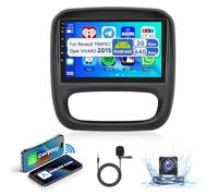 【2+64G】 Podofo 9'' Radio Coche 2 DIN Bluetooth para Renault TRAFIC/Opel VIVARO 2015 Wireless Carplay Android Auto Pantalla con AHD Back up Camera HiFi Bluetooth/RDS/FM/DVR/Dab