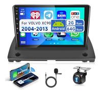 【2+64G】 Podofo 9'' Radio de Coche para Volvo XC90 2004-2013 Carplay Inalámbrico Android Auto, Android 13 Radio 2 DIN con Bluetooth WiFi GPS HiFi RDS/FM + Cámara de Marcha Atrás AHD/Canbus