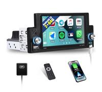 [2+64G] SIXWIN 1 DIN Android 13 Radio Coche con CarPlay&Android Auto, 5,9 Pulgadas Pantalla Táctil con WiFi/GPS/Bluetooth/FM/RDS/EQ/SWC/USB/Tipo-C