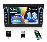 [2+64G] SIXWIN Android 13 Radio Coche para Opel Corsa d/Astra h/Zafira b/Meriva con CarPlay&Android Auto&Mirrorlink,7 Pulgadas Pantalla Táctil con Bluetooth/WiFi/GPS/FM/RDS/USB（Negro）