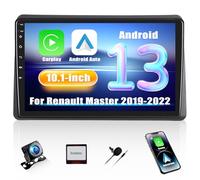 [2+64G] SIXWIN Android 13 Radio Coche para Renault Master 2019-2022 con CarPlay&Android Auto&Mirrorlink,10.1 Pulgadas Pantalla Táctil con Bluetooth/WiFi/GPS/FM/RDS/USB con Cámara Trasera