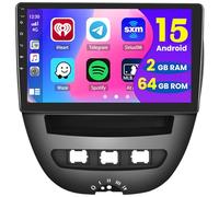 2+64GB Android Radio Coche para Peugeot 107, Toyota Aygo, Citroen C1 2004-2014 Wireless Carplay Android Auto, 10.1" Pantalla Táctil Bluetooth Autoradio con Cámara Trasera, GPS, WiFi, FM RDS, EQ DSP