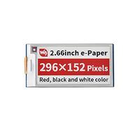 2.66inch E-Paper E-Ink Display Module (B) For Raspberry Pi Pico, 296×152 Pixels, SPI Interface, Red/Black/White, Wide Viewing Angle