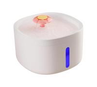 2.6L Cat Water Fountain, Automatic Cat Water Fountain, USB Plug in Water Dispenser, Quiet Cat Drinking Fountain 7.48x7.48x4.57 for Dining Room, Bedroom, Living Room (Pink)