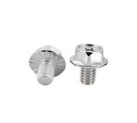 2-6pcs 304 Acero inoxidable M5 M6 M8 Tornillo de brida cruzada Pernos antideslizantes hexagonales exteriores(30mm,M5 (6Pcs))