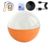2.7 Inch WiFi Crystal Ball Video Player - 3D Memory Orb Sphere with Light-Up Electronic Screen, Upload Videos & Photos, for Anniversary Birthday Christmas Wedding Pet Memoria (Orange)