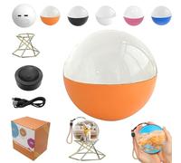 2.7" WiFi 2026 New Upgraded Crystal Ball-3D Video & Photo Memory Sphere,Crystal Ball DIY Video Player,Uploadable Videos & Photos,Gift for Couples,Pets,Anniversary, Birthday, Christmas (Orange)