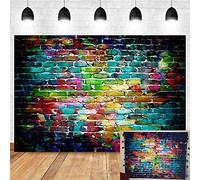 2,7 x 1,8 m colorido ladrillo pared fotografía telón de fondo vinilo graffiti fondos adultos niños retrato foto fondo estudio accesorios cabina fiesta cumpleaños decoración suministros sesión de fotos