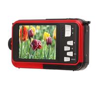 2.7k 48MP Pantallas Duales Cámara Digital Submarina Impermeable, Batería de 10 Pies Resistente Al Agua, con una Resistencia Al Agua de 10 Pies, para Disparos Submarinos (Rojo)