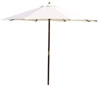 2.7m Garden Parasol, Outdoor Umbrella Parasols with Wooden Pole and 8 Ribs, Sun Shade Protection for Beach/Yard/Balcony/Pool