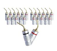 2/8/12/24 Piezas Chapado en Oro 4mm Conector Banana Tipo Pin Cable de Altavoz de Adaptador Conector Banana for vídeo(4 Pieces)