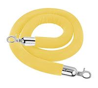 2.8 Cm Thick Velvet Crowd Control Rope Barrier,Hotels/Theaters VIP Stanchion Rope, with Metal Hooks, for Opening Ceremony(Yellow,1m/3.3ft/39inch)