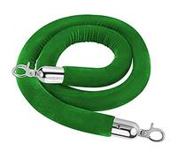 2.8 Cm Thick Velvet Crowd Control Rope Barrier,Hotels/Theaters VIP Stanchion Rope, with Metal Hooks, for Opening Ceremony(Green,2.7m/8.9ft/106inch)