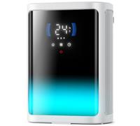 2,8L Deshumidificador-Deshumidificadores silenciosos para secar ropa con temporizador de 6/8/12 horas, apagado automático y panel completo con luces de 7 colores（900ML/24H）