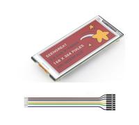 2.9 Inch 4-Color E-Paper Display (Black/White/Yellow/Red), 384x168 SPI E-Ink Screen Module, 3.3V/5V Level Shifter, Compatible with Raspberry Pi, ESP32, STM32, for Arduino Dev Boards