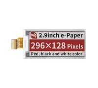 2.9inch E-Paper (B) E-Ink Raw Display Panel Compatible con Raspberry Pi 296x128 Rojo/Negro/Blanco Baja Potencia con Amplio ángulo de visión sin PCB