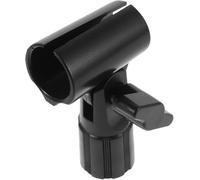 2 abrazaderas ajustables para micrófono con adaptador de montaje de micrófono de rosca hembra de 3/8 pulgadas para micrófonos de entrevista y transmisión, 17 mm-25 mm de diámetro, durabilidad y moda
