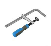 2 abrazaderas de cola de milano de 160 x 60 mm con mango de agarre suave para riel guía de sierra de pista, clip fijo de acero cromado con mango de plástico, para carpintería (1 unidad)